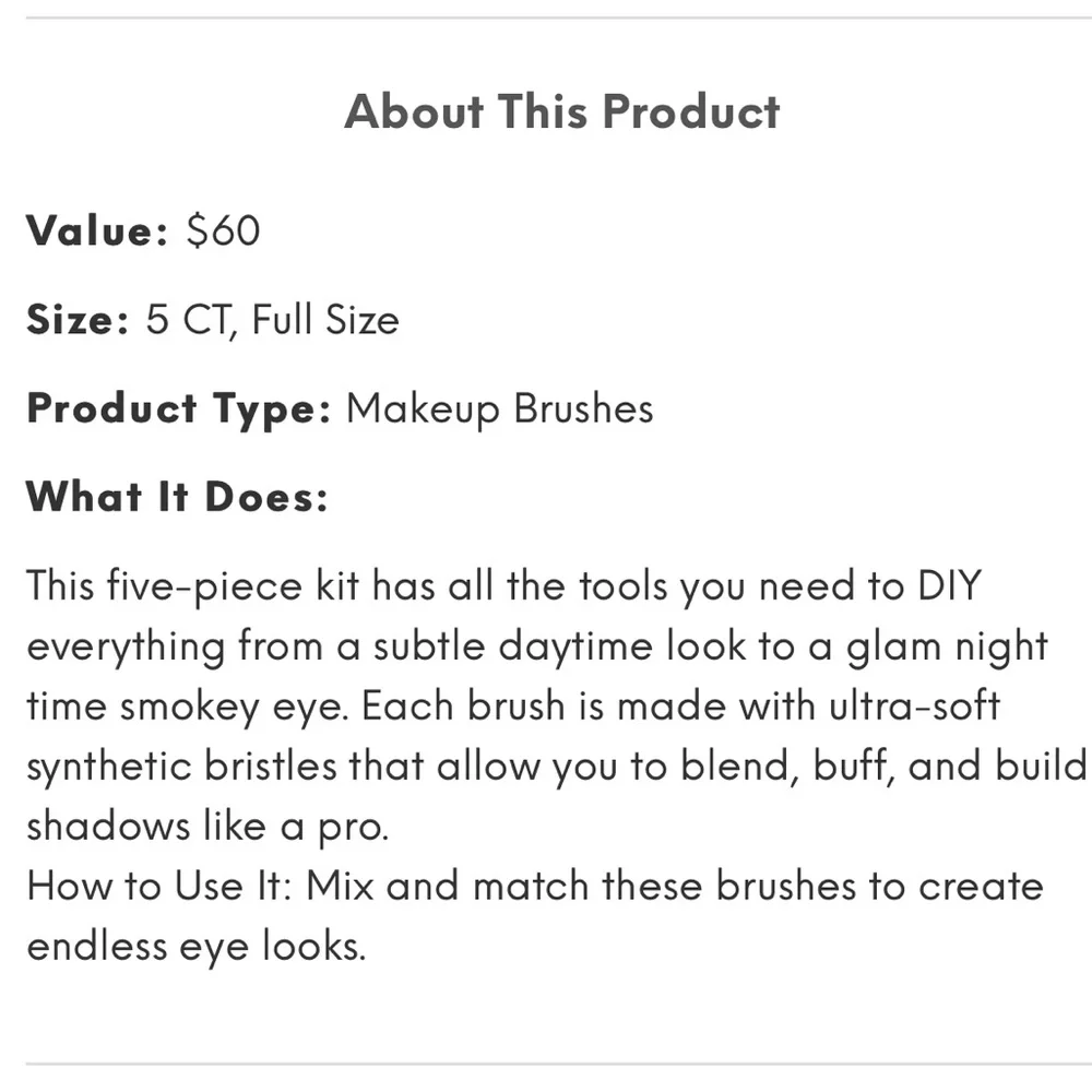 Shaina B. Maimi Eyes in Miami Brush Set, New/Sealed, $60 retail